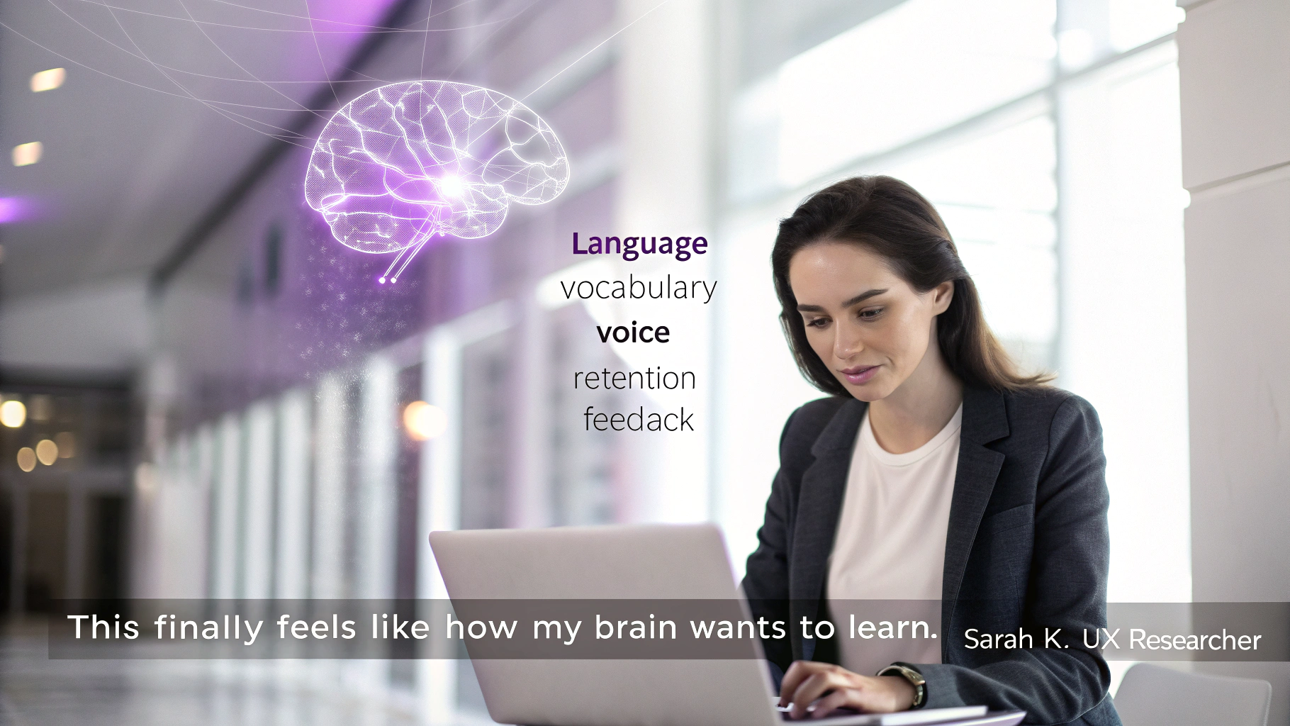 Clean minimalistic testimonial illustration